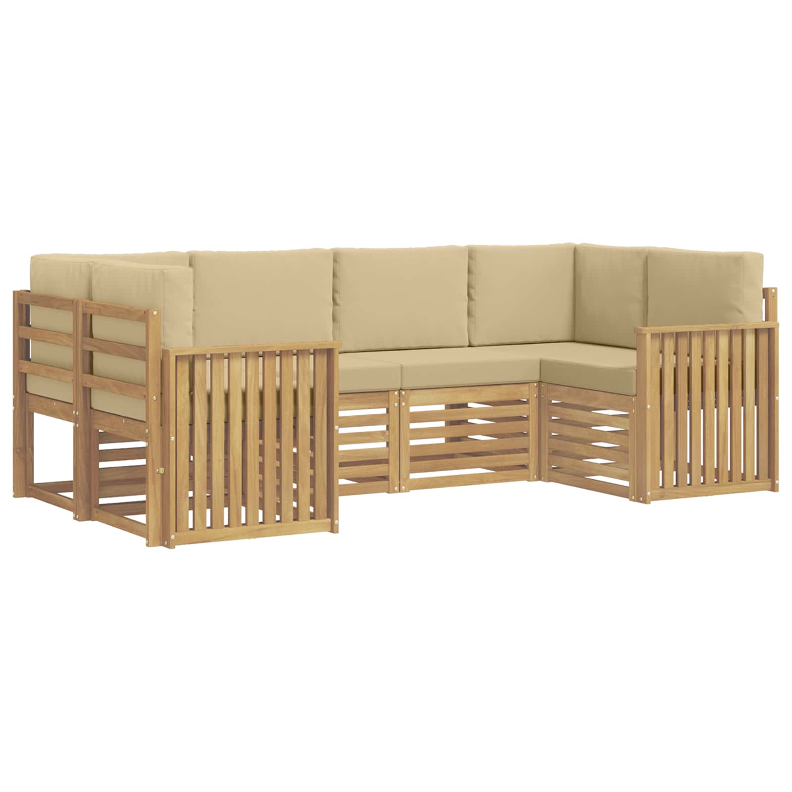 Ensemble de canapés d'extérieur 6 pcs Blanc et Beige - XIOS