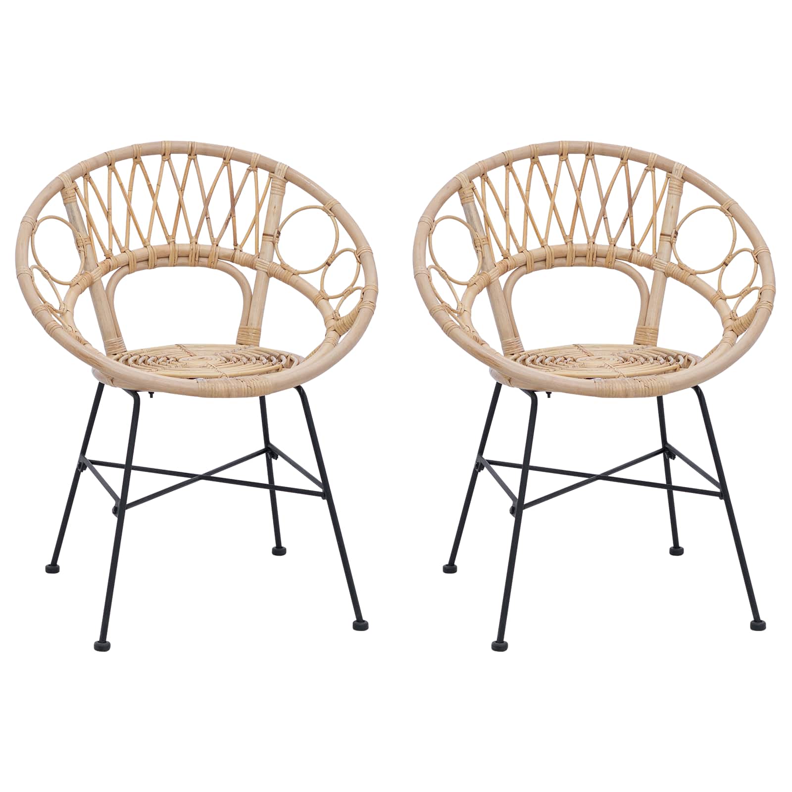 Chaise de salle à manger 2 pcs Naturel 49 x 51 x 81 cm - XIOS