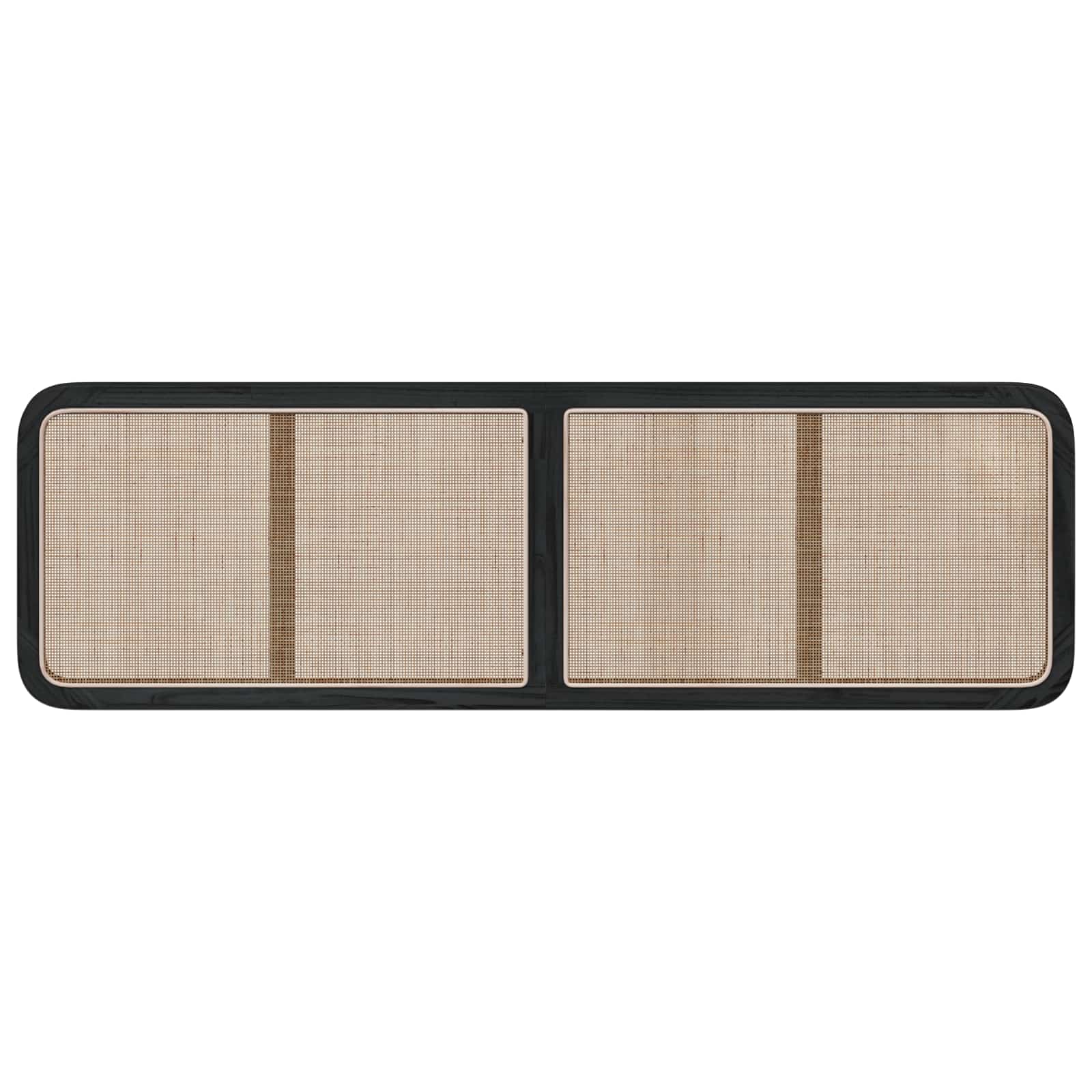 Tête de lit avec tête de lit Noir 180 x 55 x 3 cm Rotin - XIOS