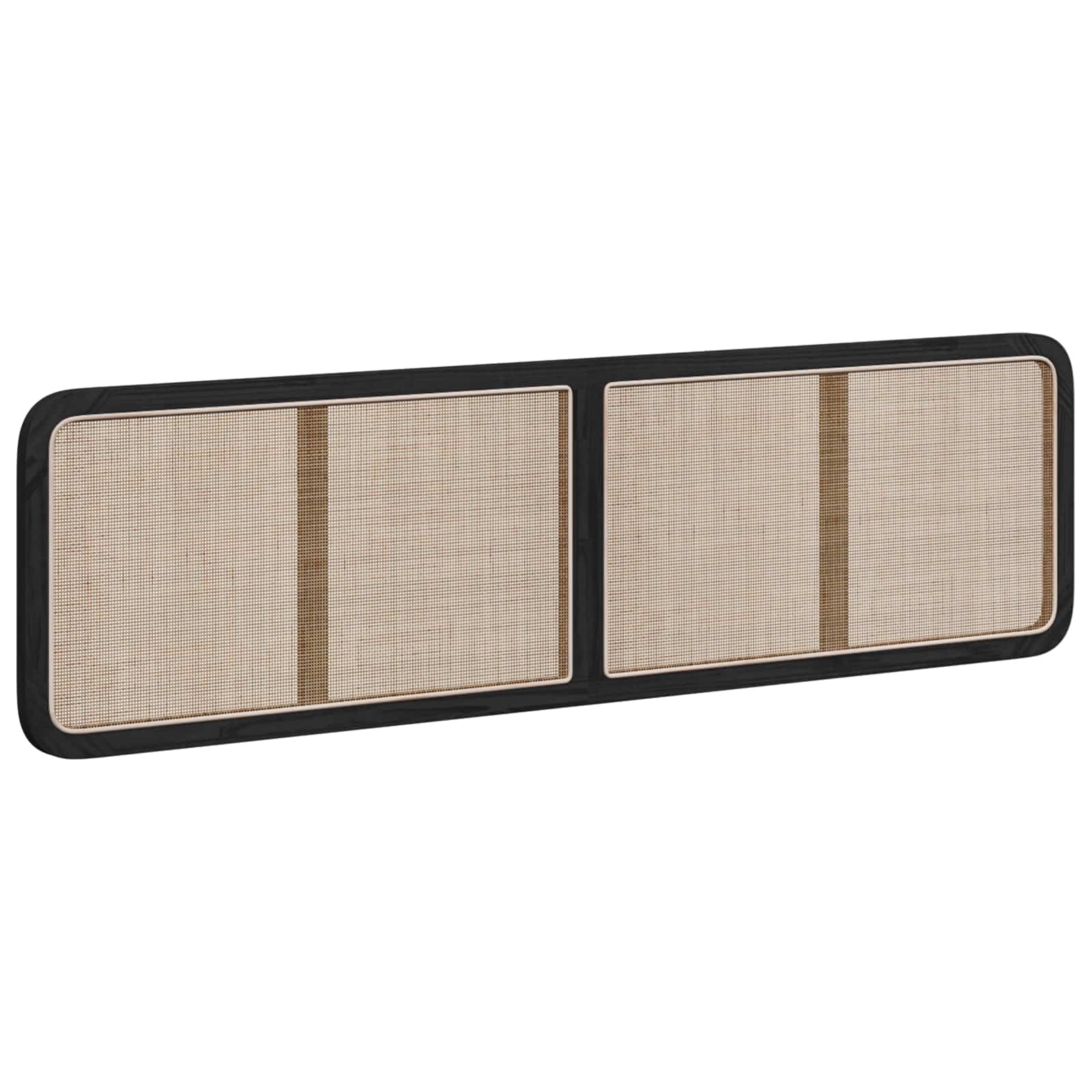 Tête de lit avec tête de lit Noir 200 x 55 x 3 cm Rotin - XIOS