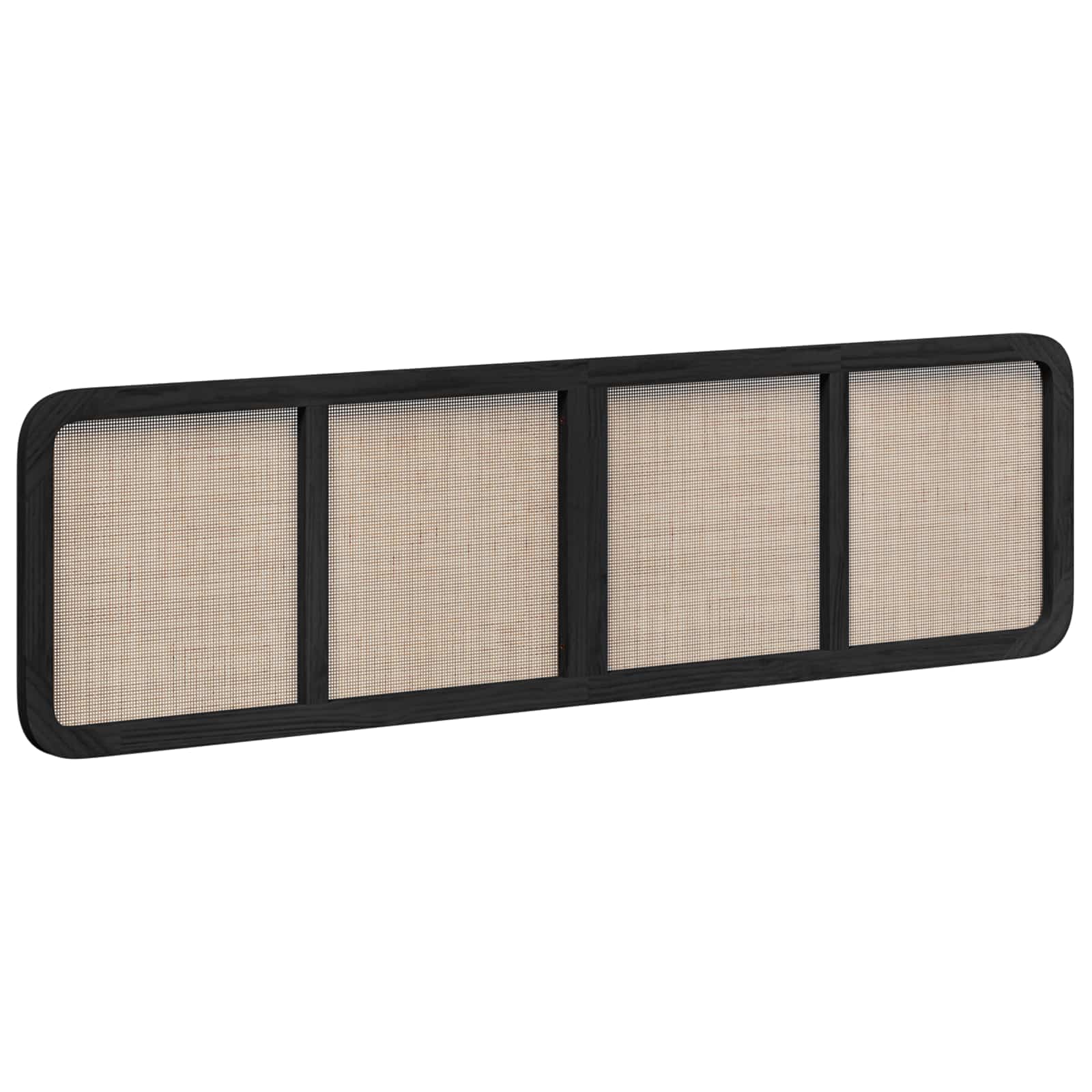 Tête de lit avec tête de lit Noir 200 x 55 x 3 cm Rotin - XIOS