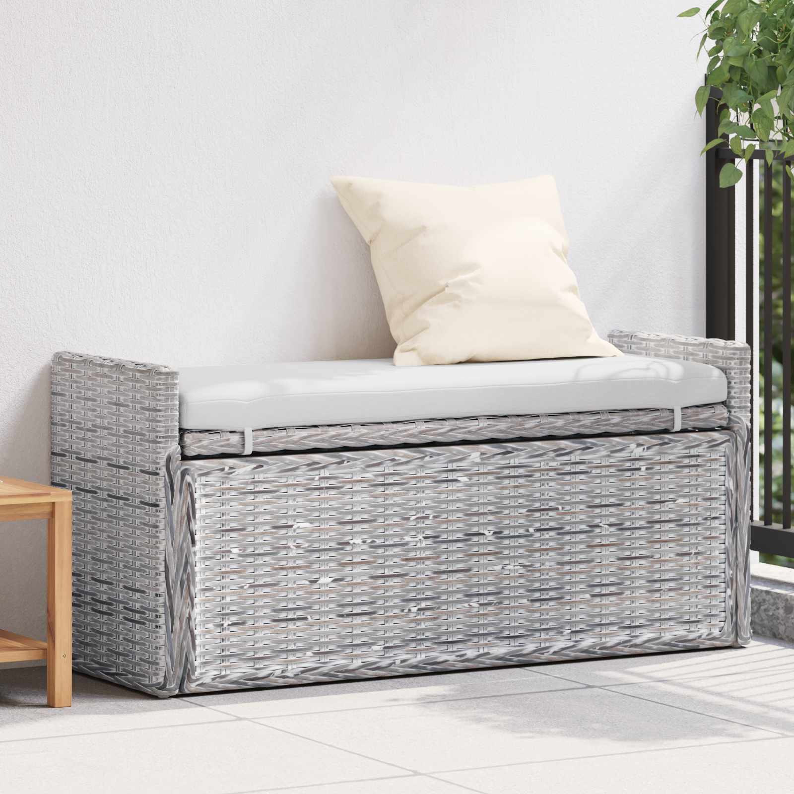 Banc de rangement Blanchiment 110 x 40 x 50 cm Rotin - XIOS