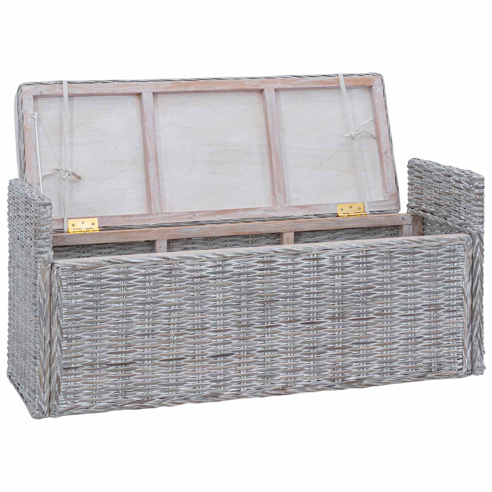 Banc de rangement Blanchiment 110 x 40 x 50 cm Rotin - XIOS