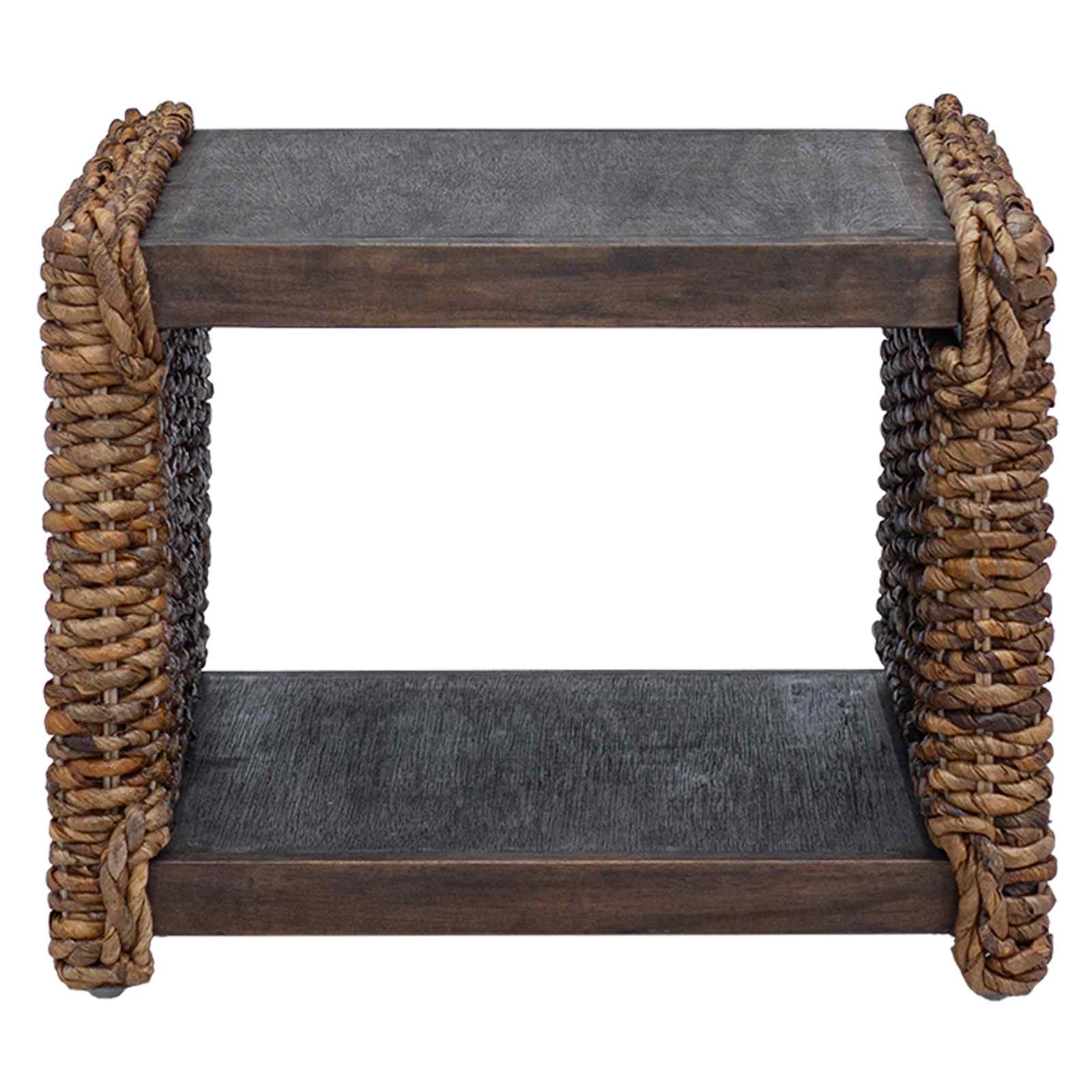 Table d'appoint Naturel 45 x 45 x 45 cm Bois de Mahogany Massif - XIOS