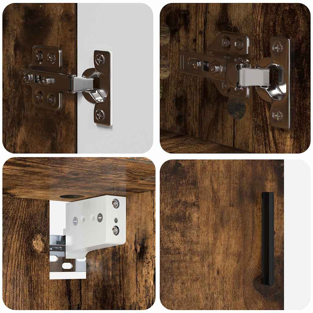Ensemble de mobilier de salle de bain 2 pc Chêne fumé