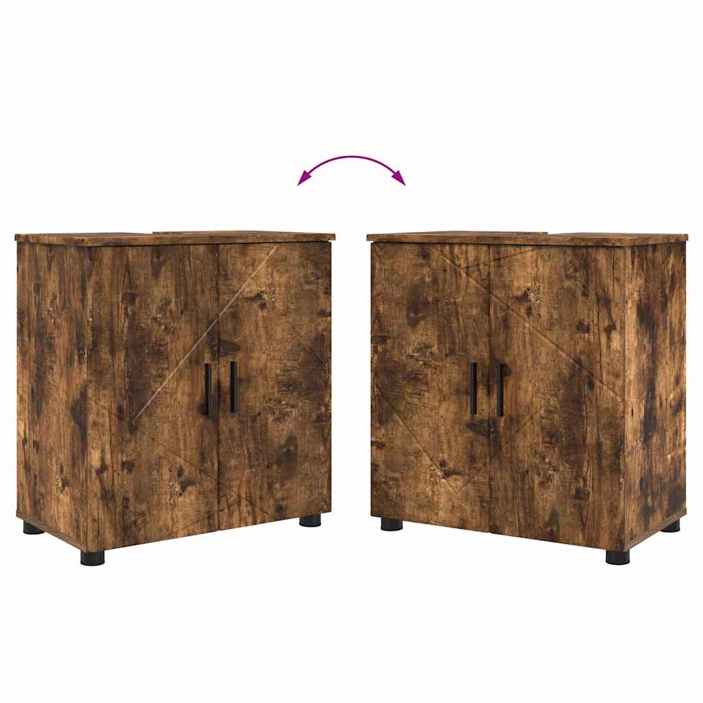 Ensemble de mobilier de salle de bain 2 pc Chêne fumé