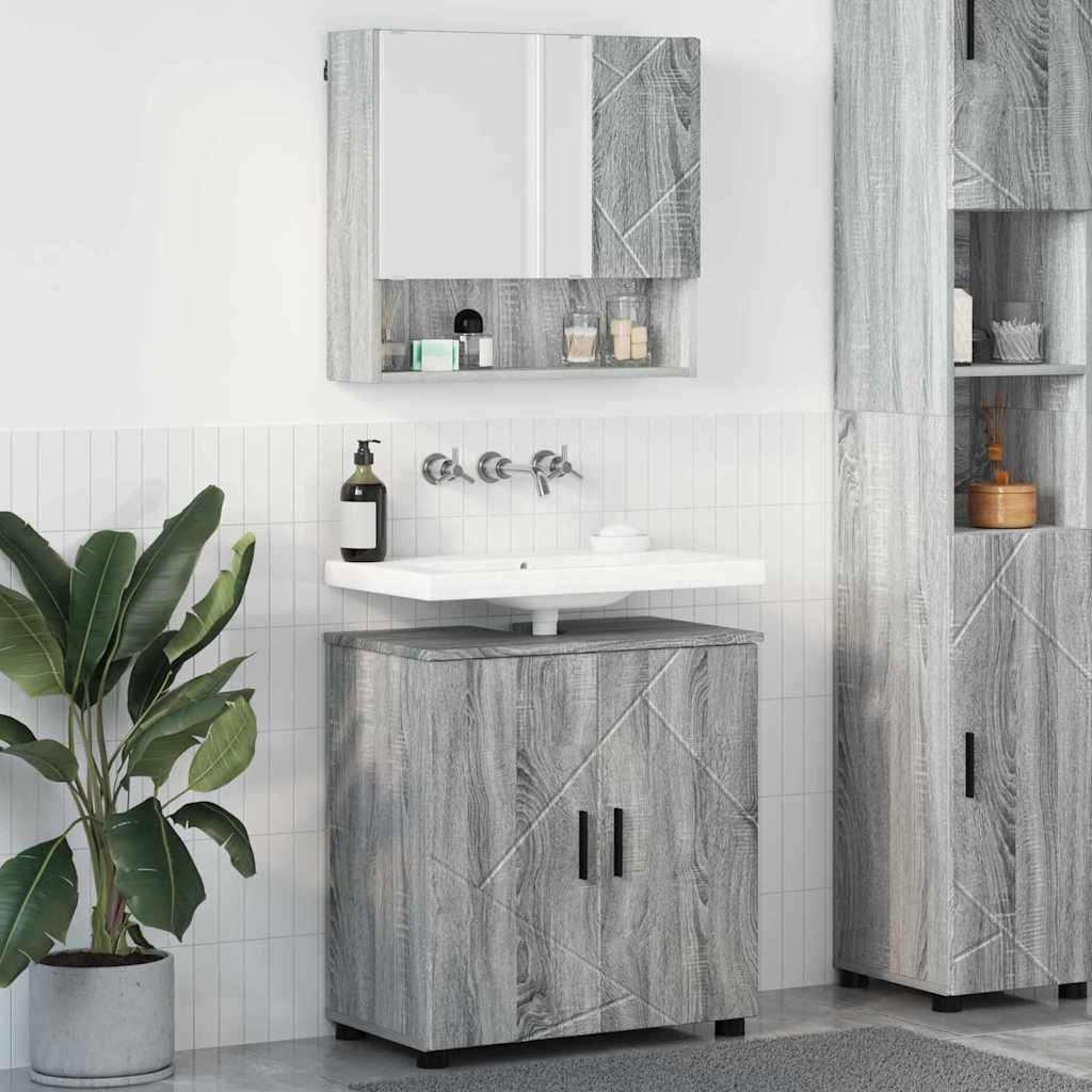 Ensemble de mobilier de salle de bain 2 pc Gris Sonoma - XIOS