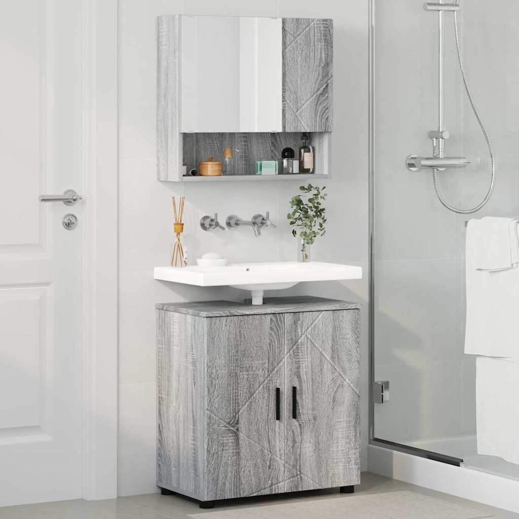 Ensemble de mobilier de salle de bain 2 pc Gris Sonoma - XIOS