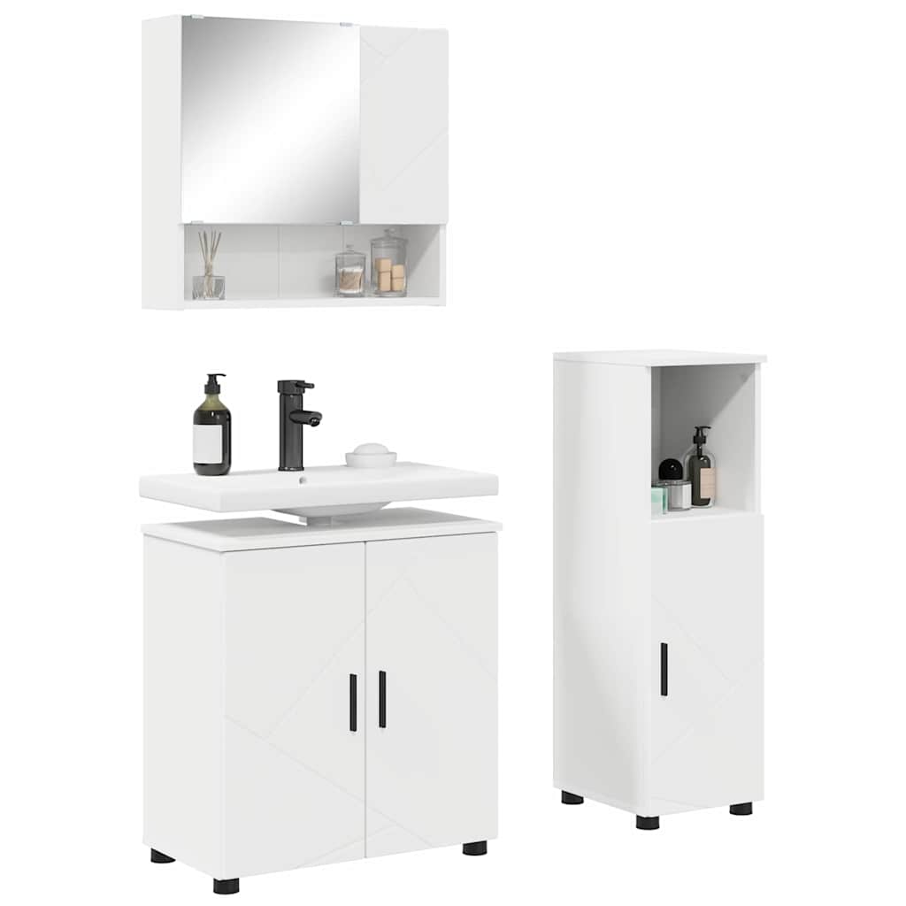 Ensemble de mobilier de salle de bain 3 pc Blanc - XIOS