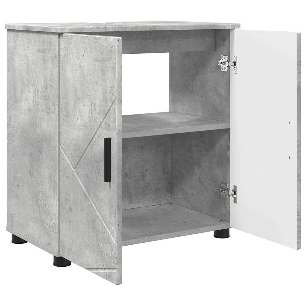 Ensemble de mobilier de salle de bain 3 pc Gris béton - XIOS