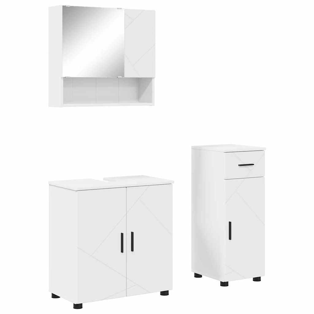 Ensemble de mobilier de salle de bain 3 pc Blanc - XIOS