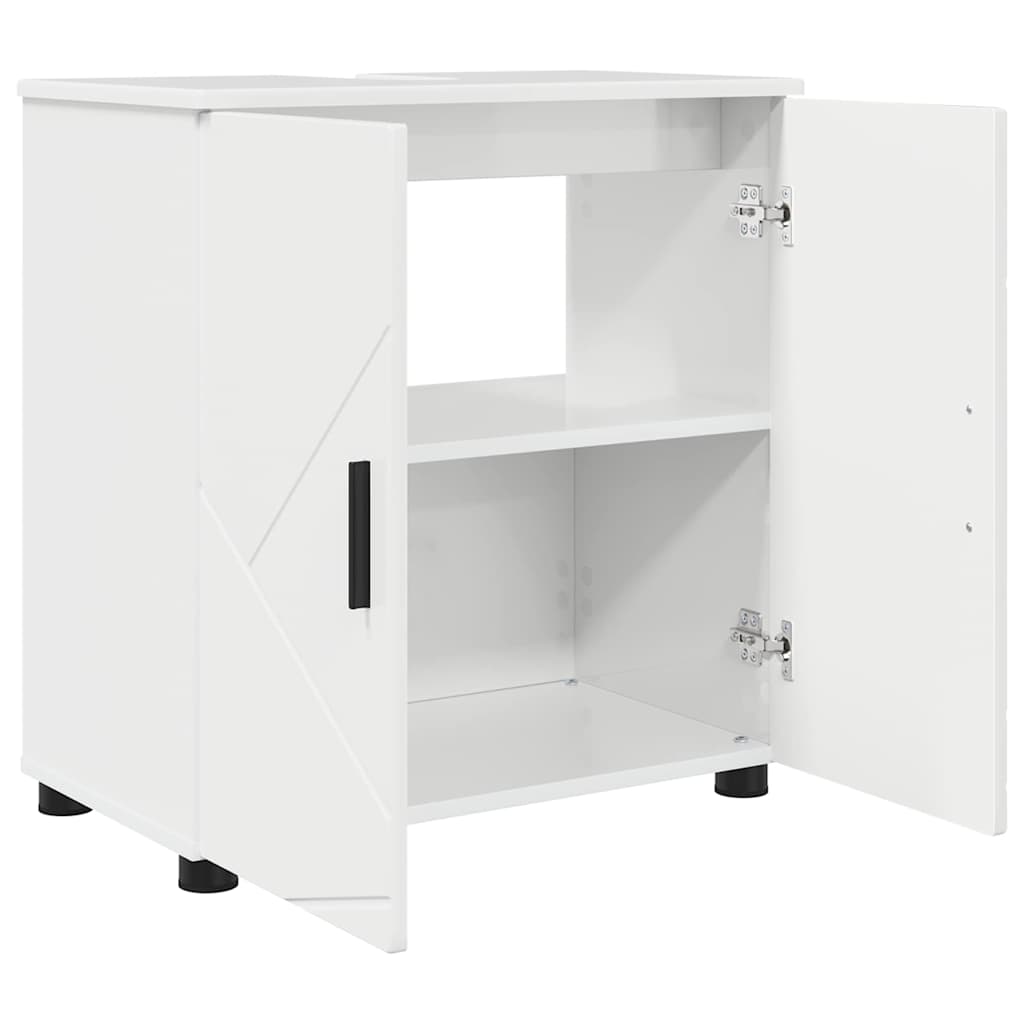 Ensemble de mobilier de salle de bain 3 pc Blanc brillant - XIOS