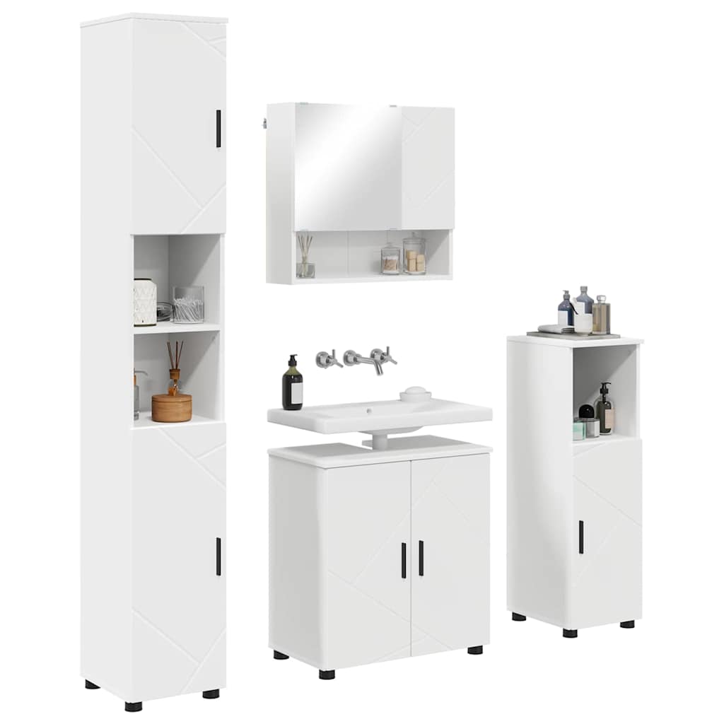 Ensemble de mobilier de salle de bain 4 pc Blanc - XIOS
