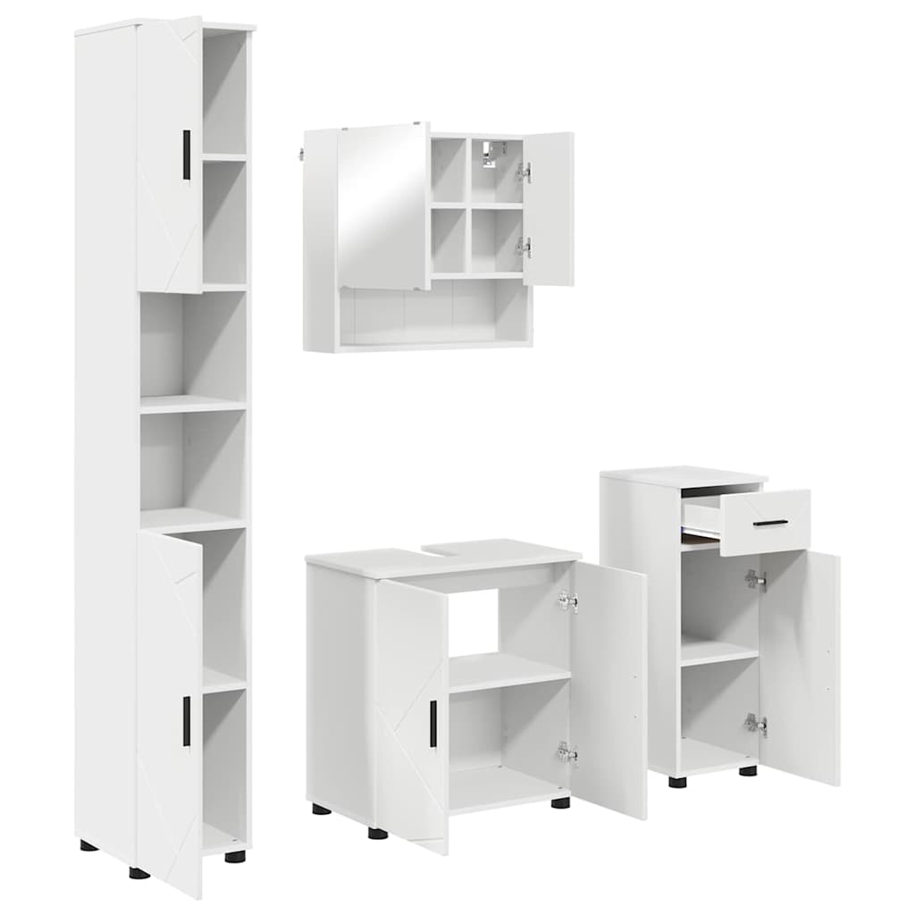 Ensemble de mobilier de salle de bain 4 pc Blanc - XIOS
