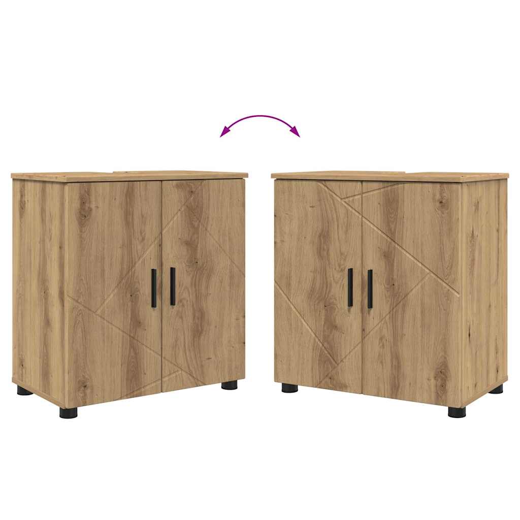 Ensemble de mobilier de salle de bain 4 pc Chêne artisanal - XIOS