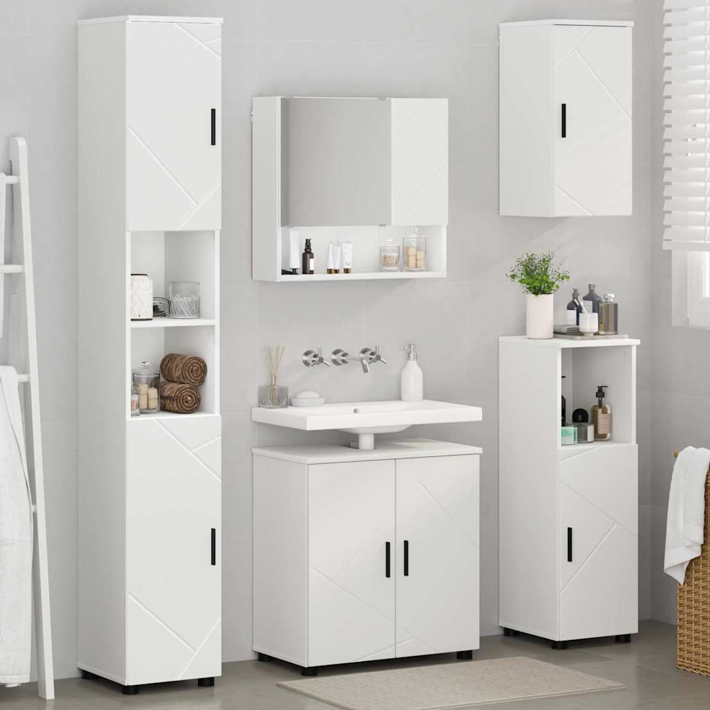 Ensemble de mobilier de salle de bain 5 pc Blanc - XIOS