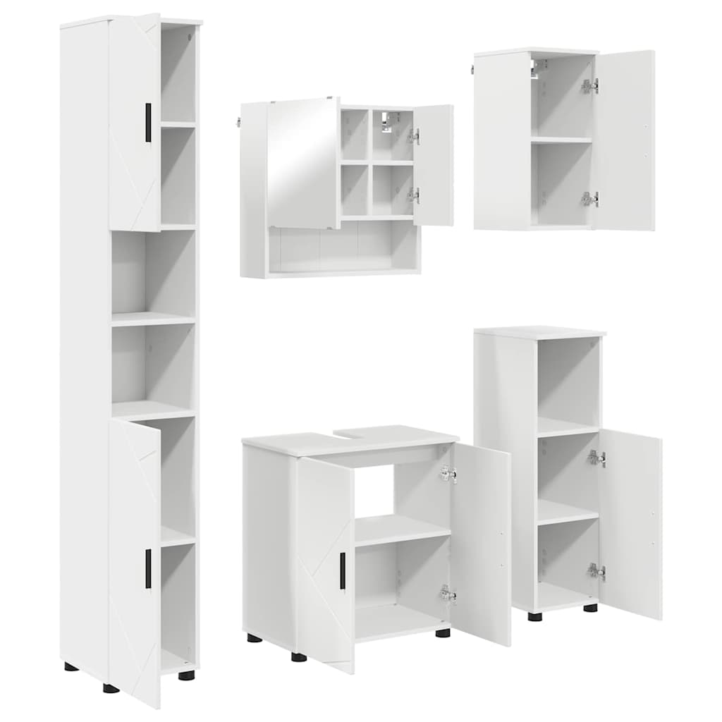 Ensemble de mobilier de salle de bain 5 pc Blanc - XIOS