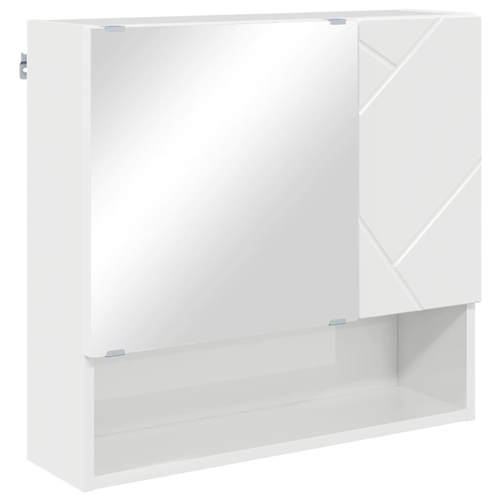 Ensemble de mobilier de salle de bain 5 pc Blanc brillant