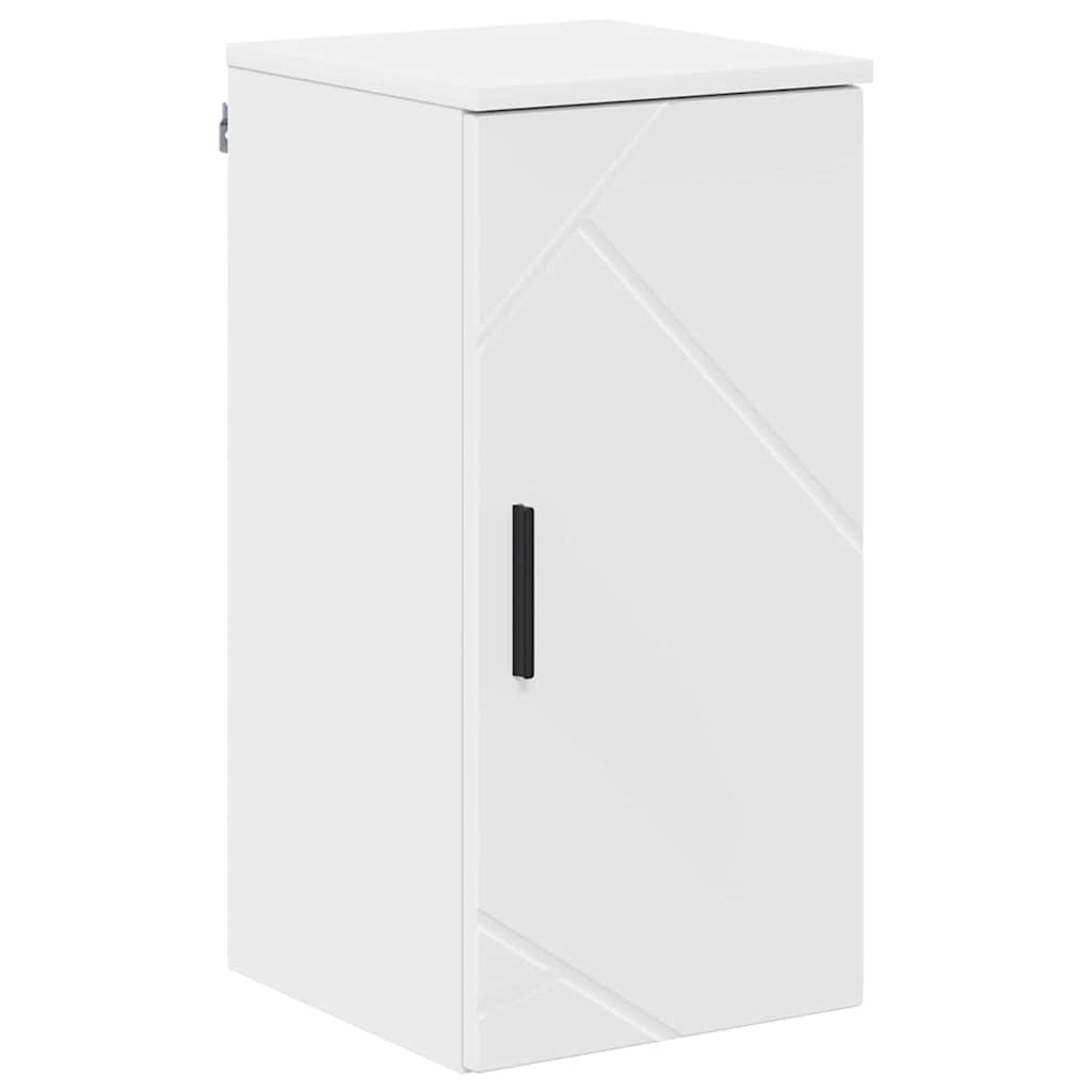 Ensemble de mobilier de salle de bain 5 pc Blanc brillant