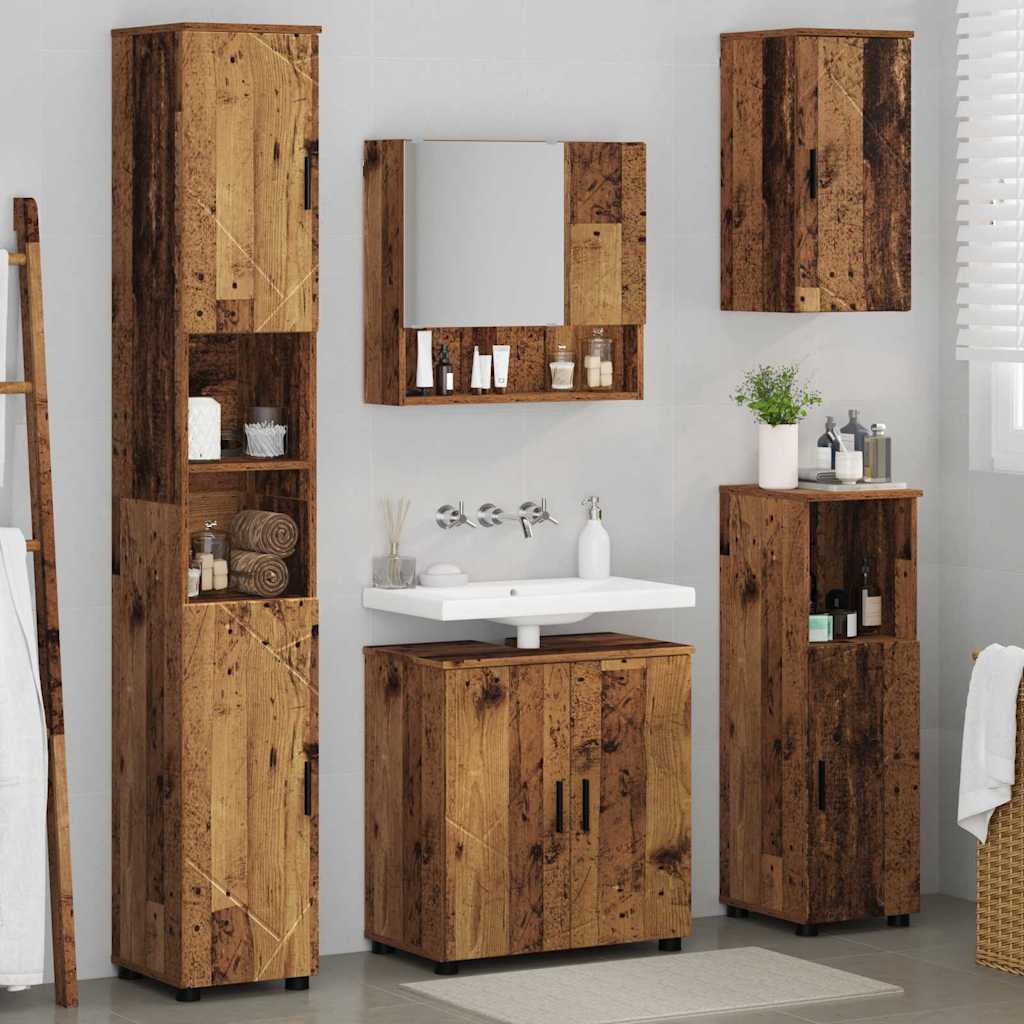 Ensemble de mobilier de salle de bain 5 pc Bois Ancien - XIOS