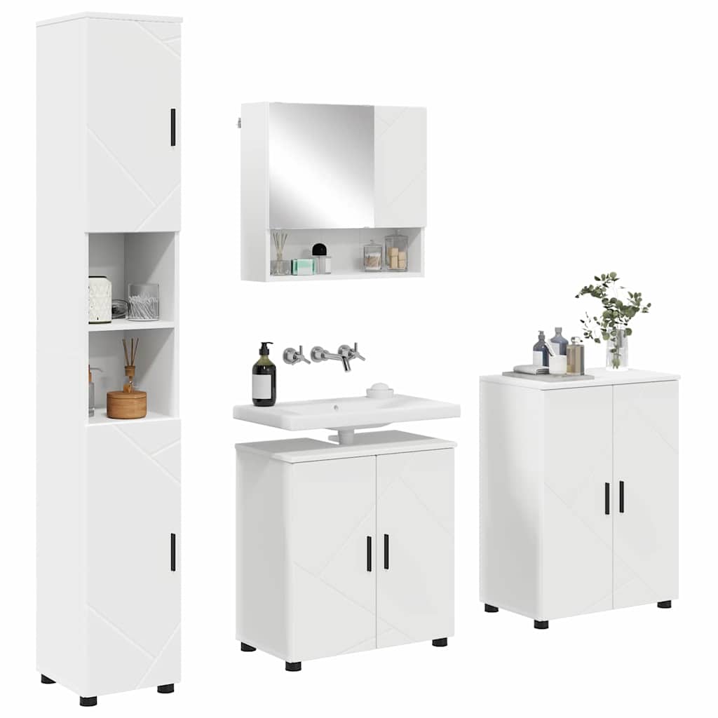 Ensemble de mobilier de salle de bain 4 pc Blanc - XIOS