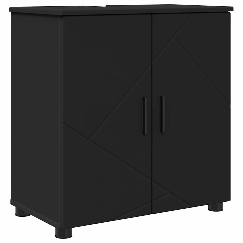 Ensemble de mobilier de salle de bain 4 pc Noir 61 x 35 x 64 cm