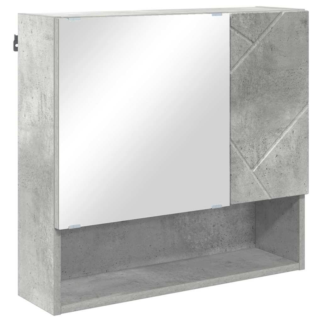 Ensemble de mobilier de salle de bain 4 pc Gris béton - XIOS