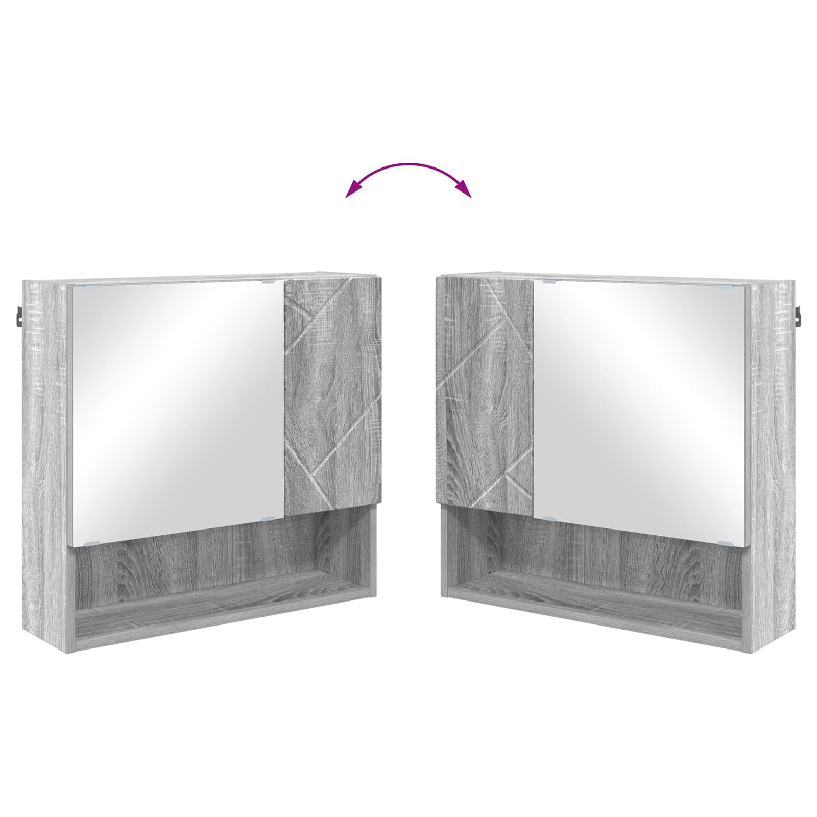 Ensemble de mobilier de salle de bain 4 pc Gris Sonoma - XIOS