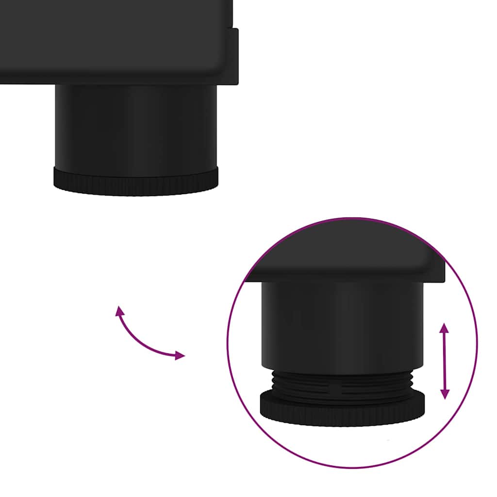 Ensemble de mobilier de salle de bain 2 pc Noir