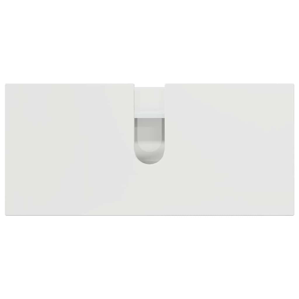 Ensemble de mobilier de salle de bain 2 pc Blanc brillant