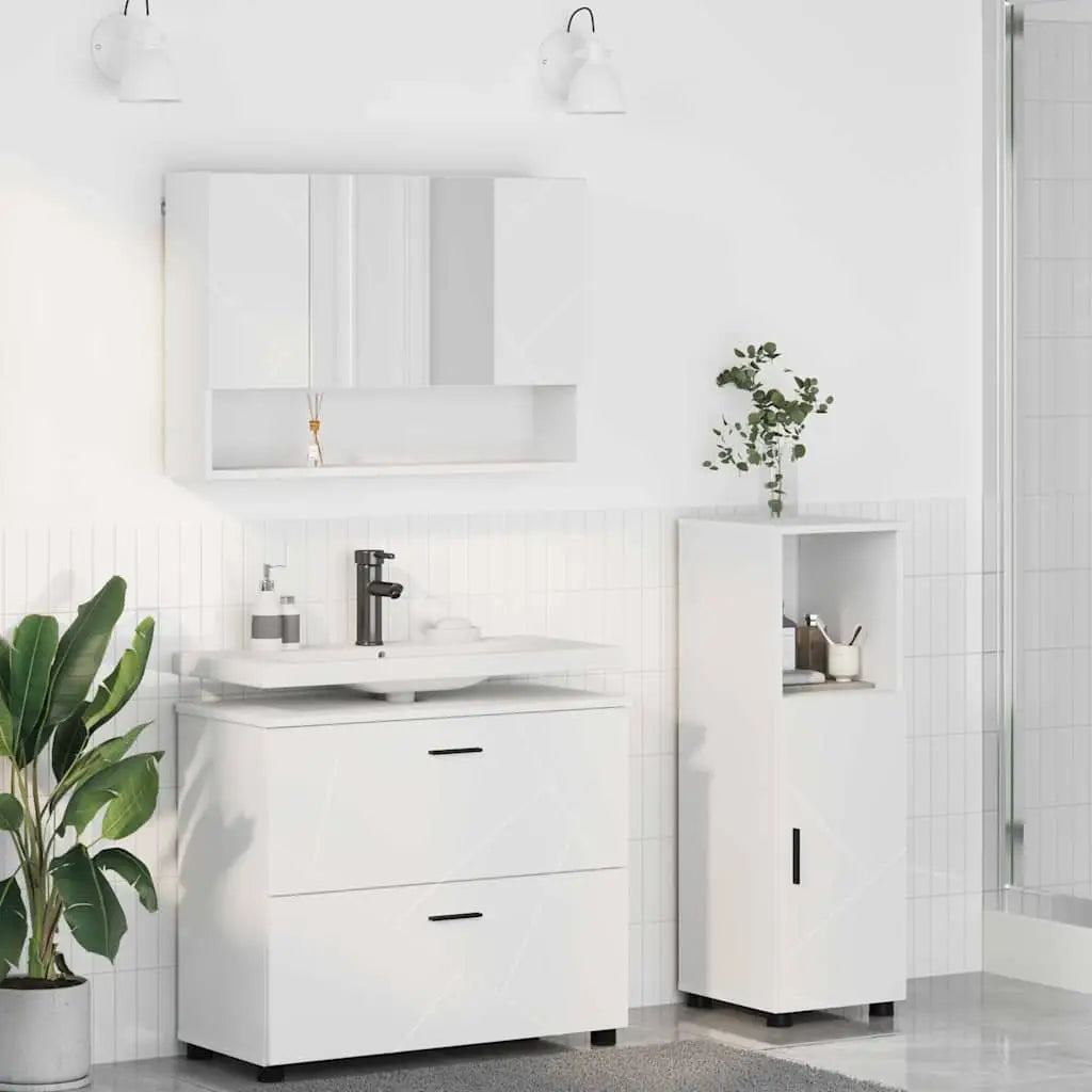 Ensemble de mobilier de salle de bain 3 pièces Blanc - XIOS