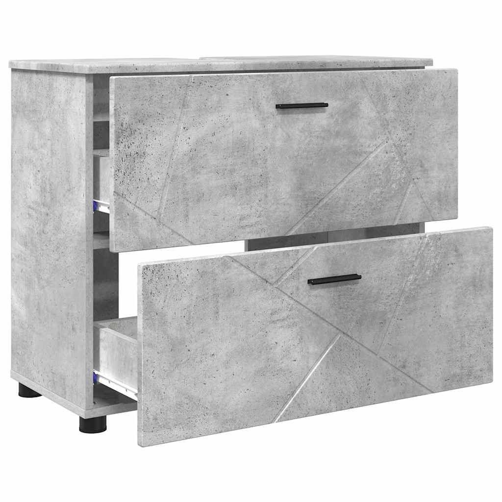 Ensemble de mobilier de salle de bain 3 pc Gris béton