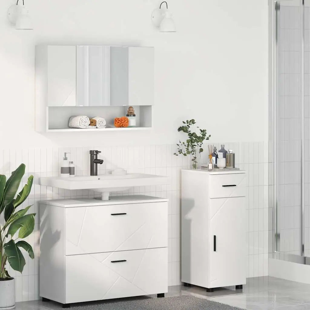 Ensemble de mobilier de salle de bain 3 pièces Blanc - XIOS