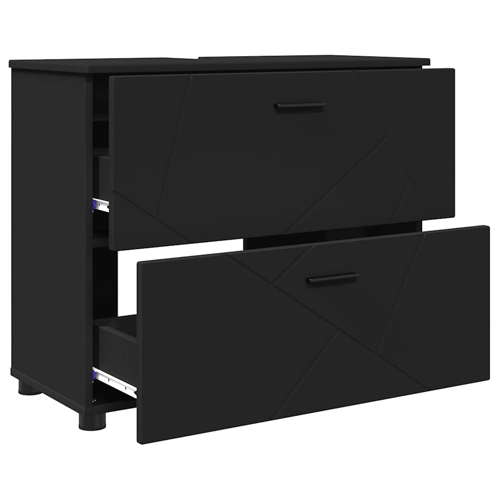 Ensemble de mobilier de salle de bain 3 pc Noir