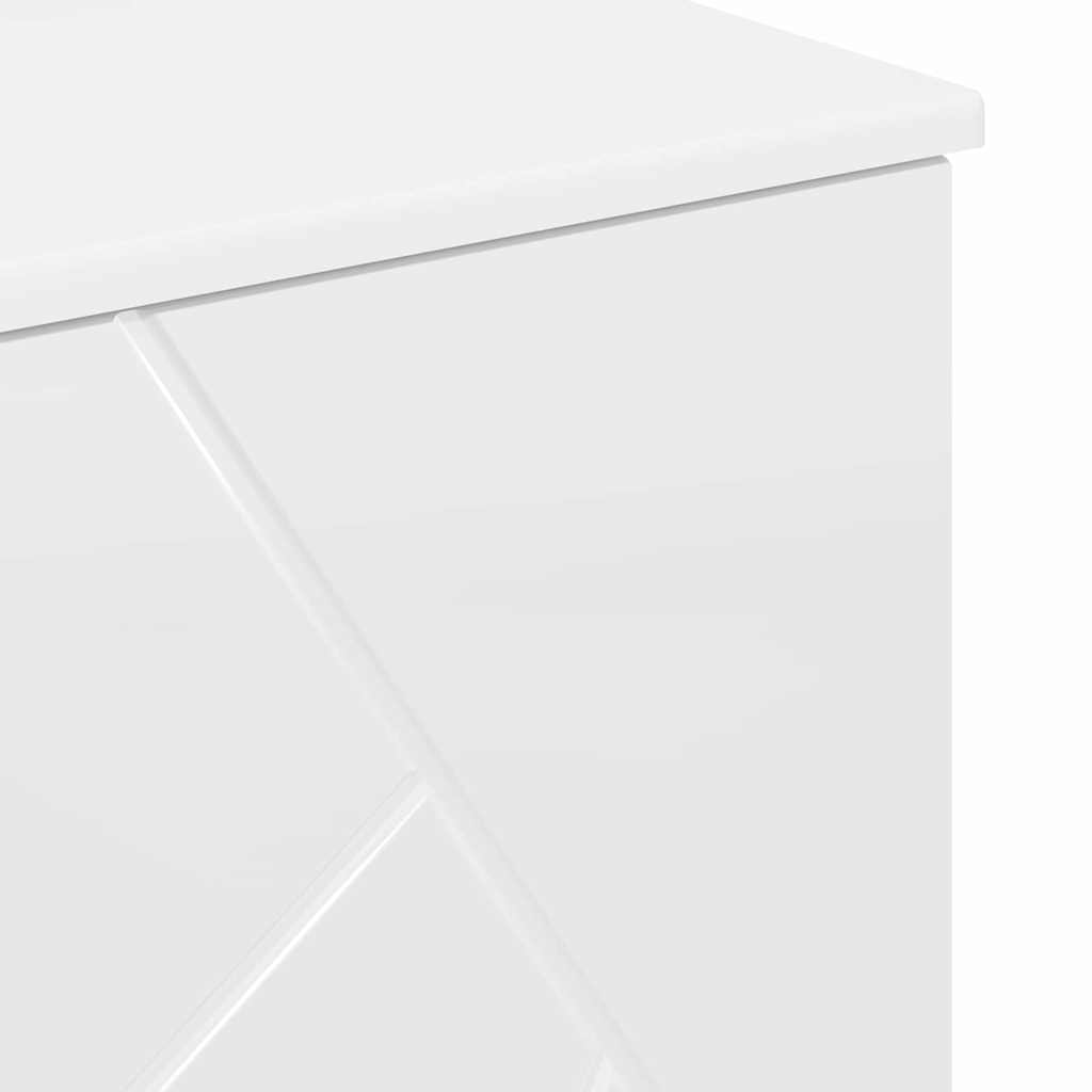 Ensemble de mobilier de salle de bain 3 pc Blanc brillant