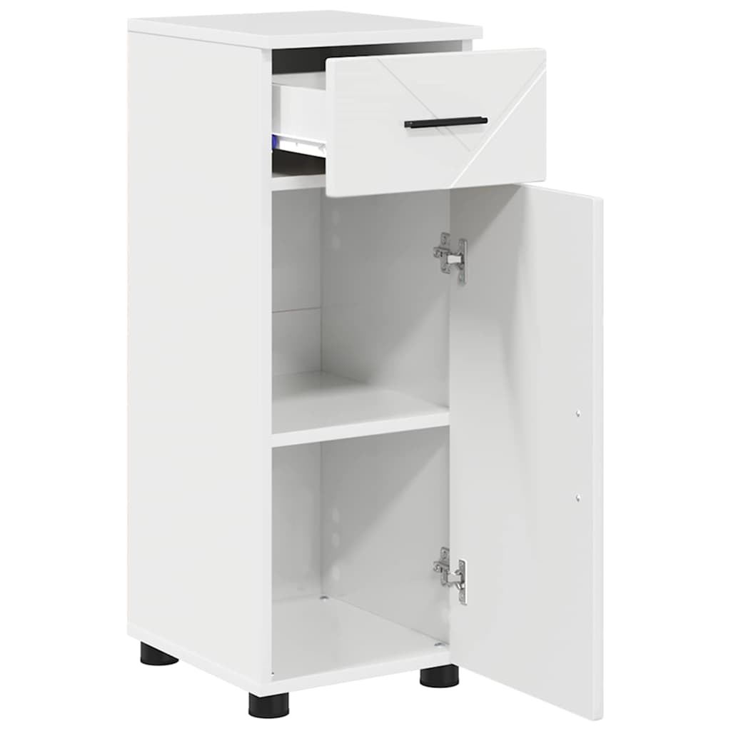 Ensemble de mobilier de salle de bain 3 pc Blanc brillant