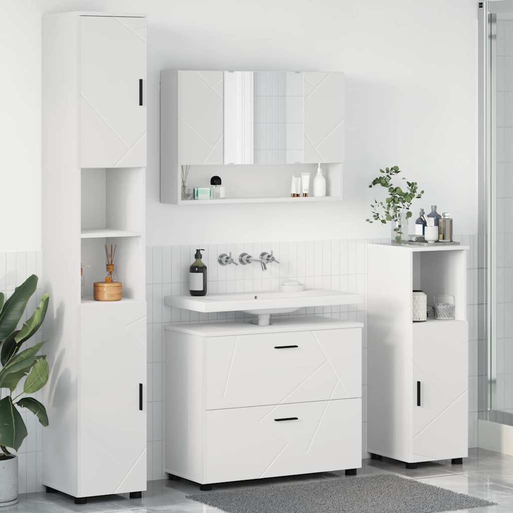 Ensemble de mobilier de salle de bain 4 pc Blanc