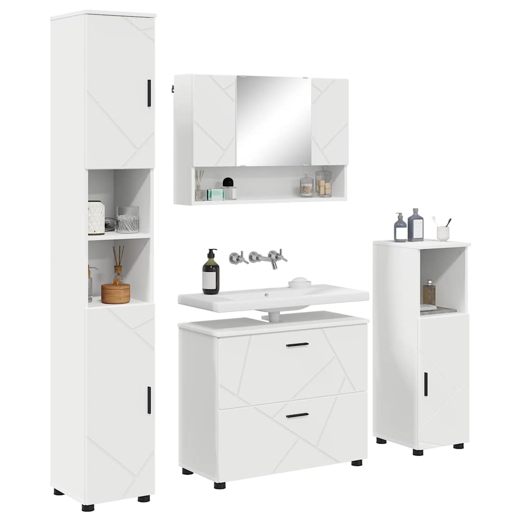 Ensemble de mobilier de salle de bain 4 pc Blanc