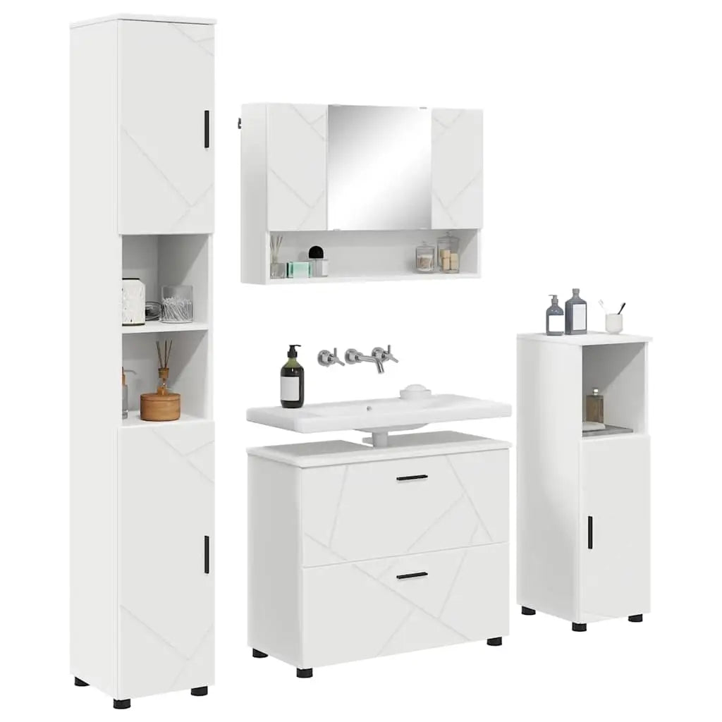 Ensemble de mobilier de salle de bain 4 pc Blanc - XIOS