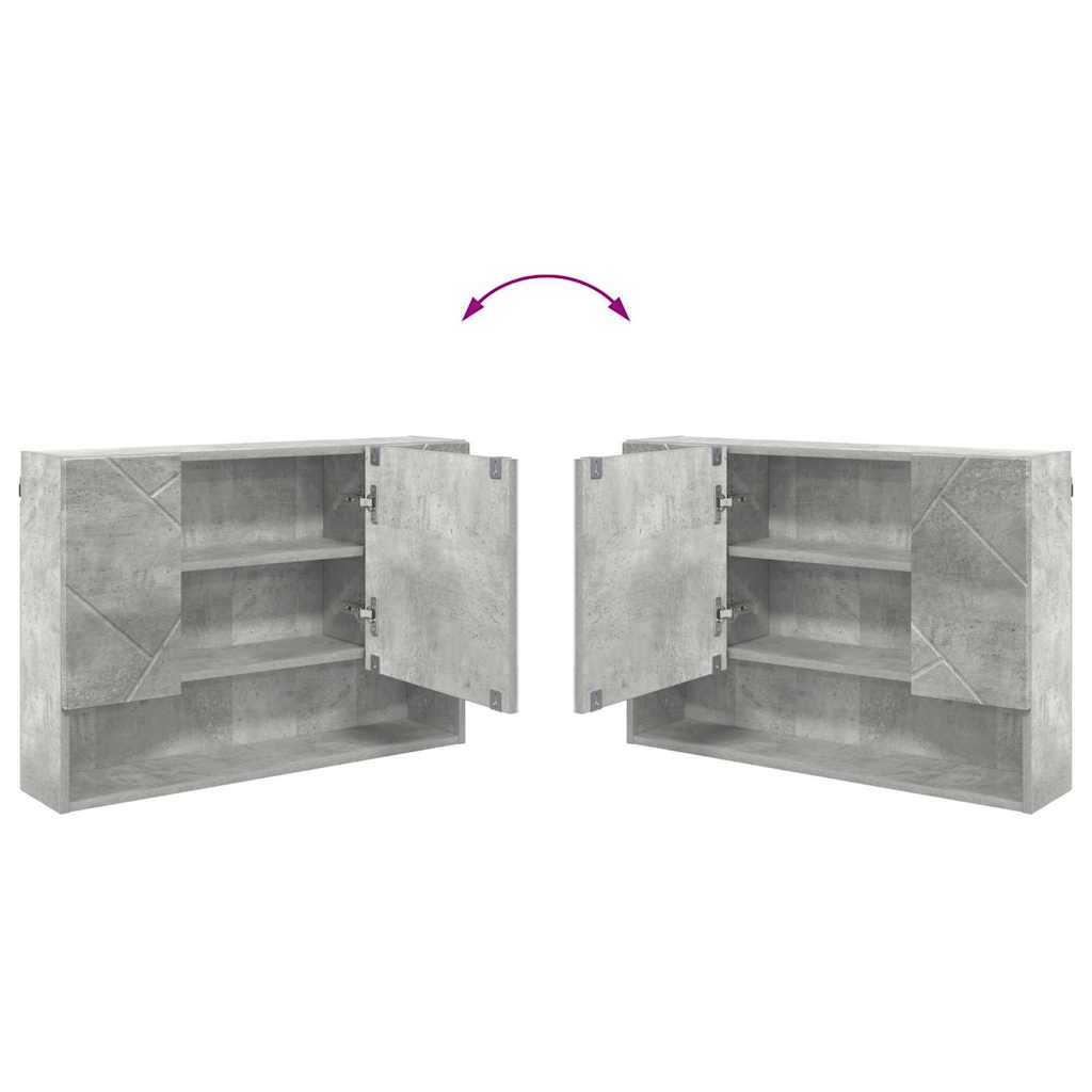Ensemble de mobilier de salle de bain 4 pc Gris béton