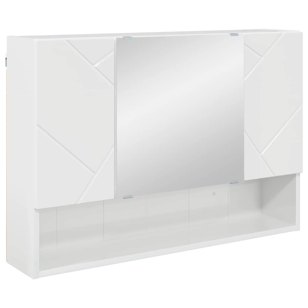 Ensemble de mobilier de salle de bain 4 pc Blanc brillant
