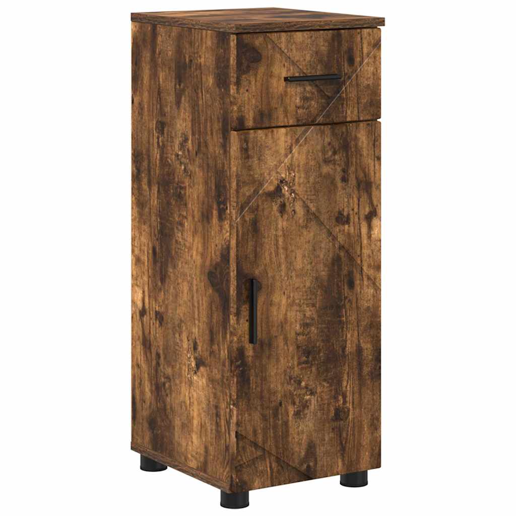 Ensemble de mobilier de salle de bain 4 pièces Chêne fumé