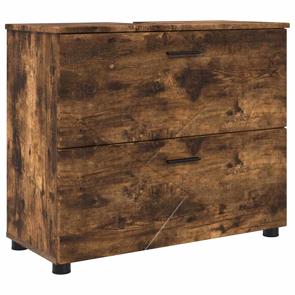 Ensemble de mobilier de salle de bain 5 pc Chêne fumé