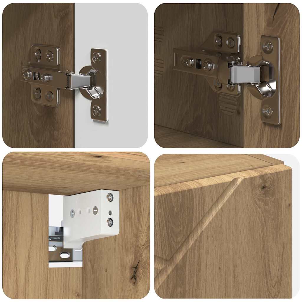 Ensemble de mobilier de salle de bain 5 pc Chêne artisanal