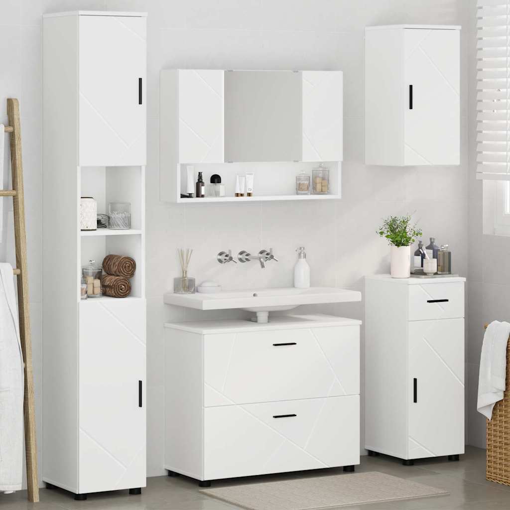 Ensemble de mobilier de salle de bain 5 pc Blanc