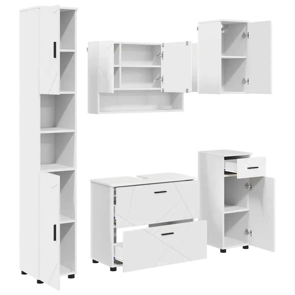 Ensemble de mobilier de salle de bain 5 pc Blanc - XIOS