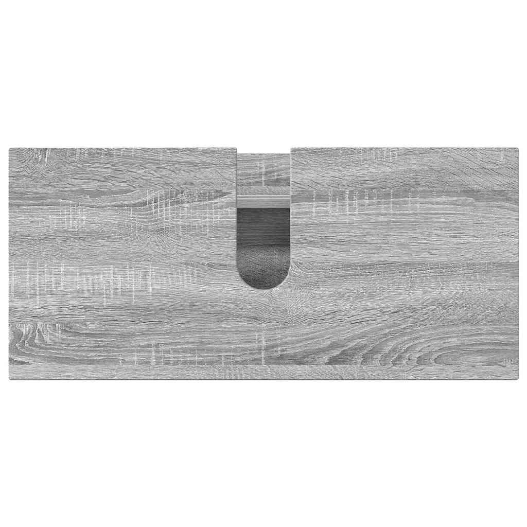 Ensemble de mobilier de salle de bain 5 pc Gris Sonoma