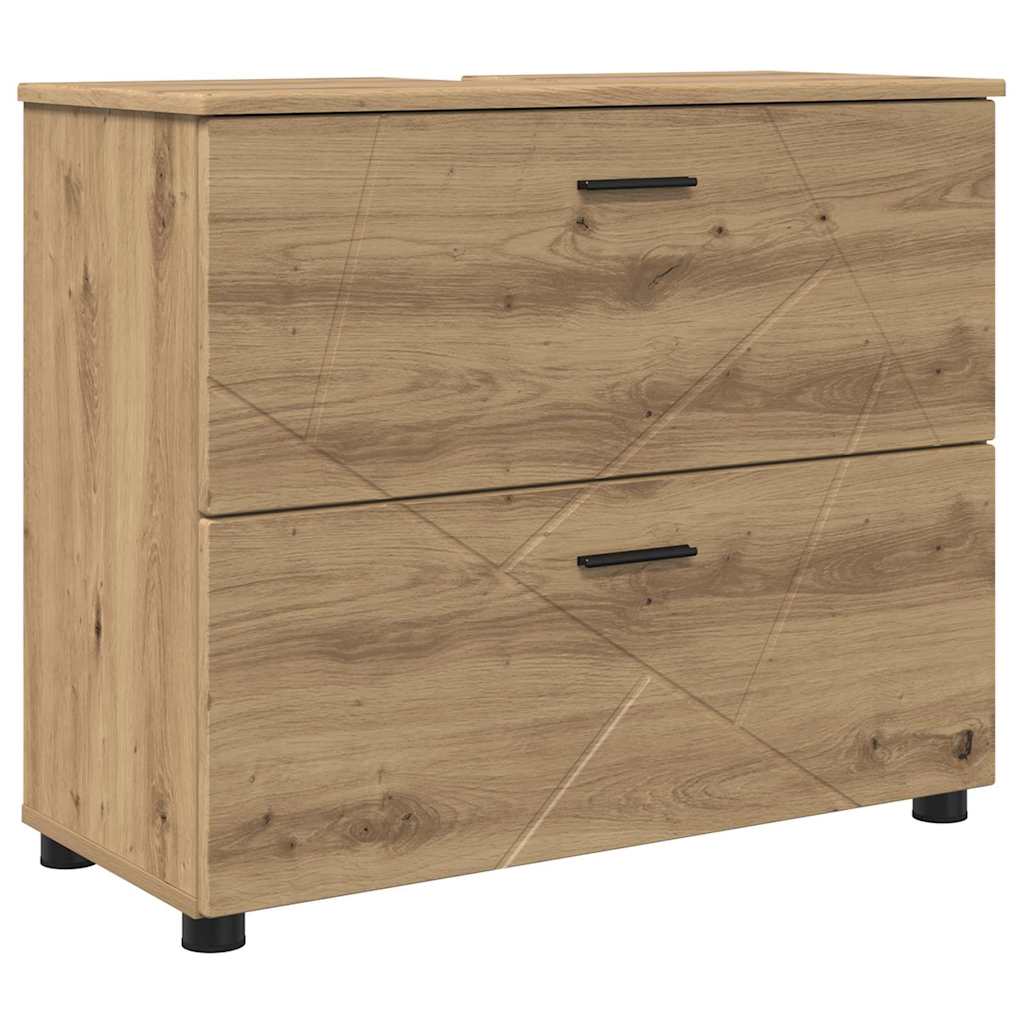 Ensemble de mobilier de salle de bain 5 pc Chêne artisanal
