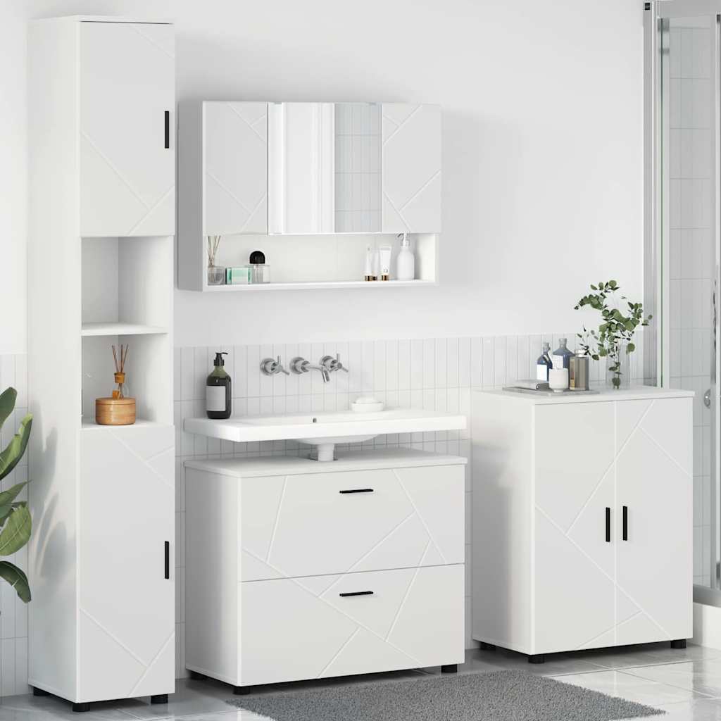Ensemble de mobilier de salle de bain 4 pc Blanc - XIOS