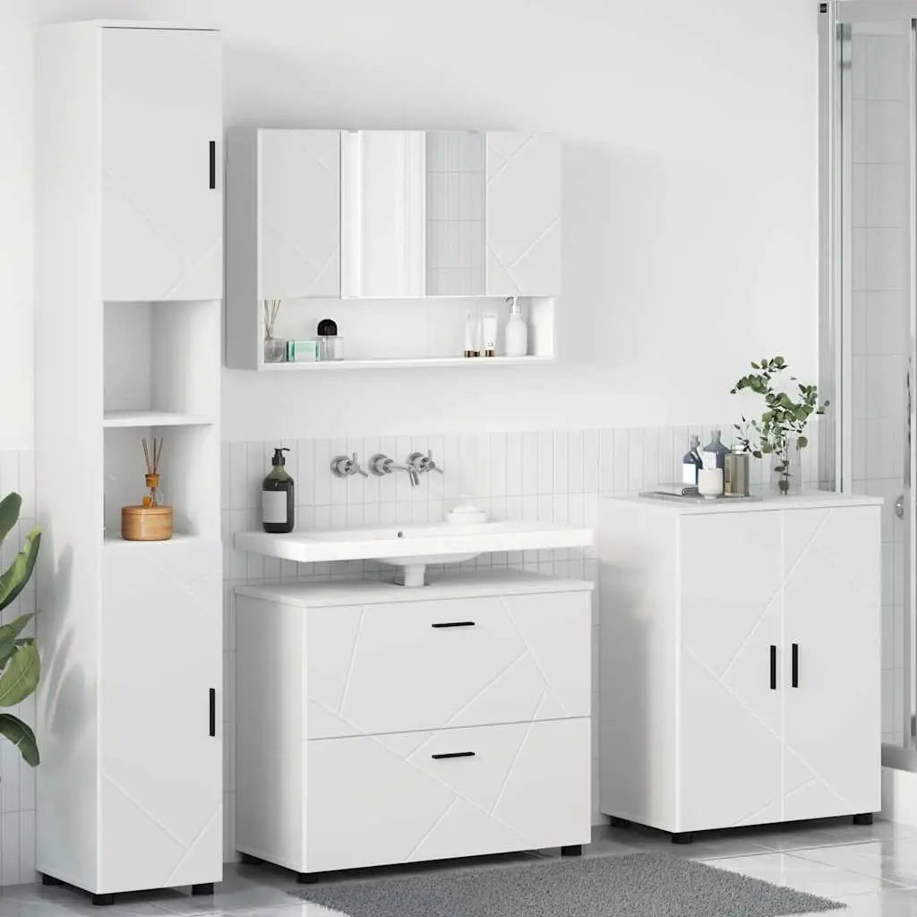 Ensemble de mobilier de salle de bain 4 pc Blanc - XIOS